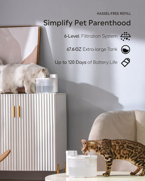 [BOGO] Uah Pet Air Purifier & Free Wireless Cat Water Fountain with 1 Filter