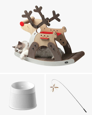 3-in-1 Christmas Pet Gift - Cat Tree & Cat Play Set