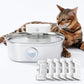 uahpet Upgrade Visible Stainless Steel Cat Water Fountain Pro