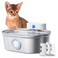 uahpet Upgrade Visible Stainless Steel Cat Water Fountain Pro（FB）