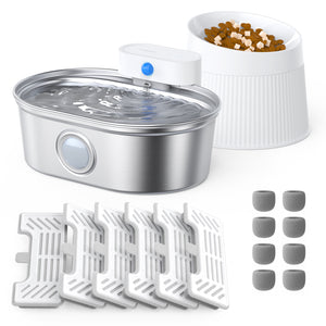 Best Bundle for cat (water fountain + Elevated Cat Bowls)